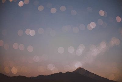 unfocused mountain