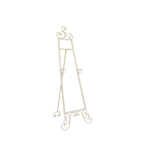 Easel - White Wrought Iron