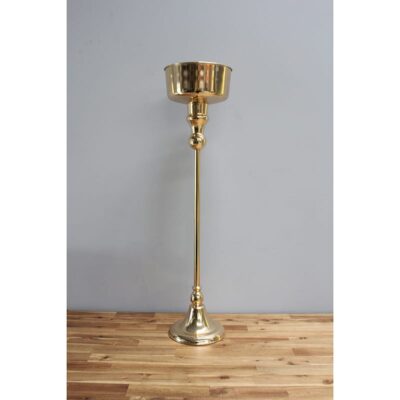 Tall gold hire vase for weddings or events