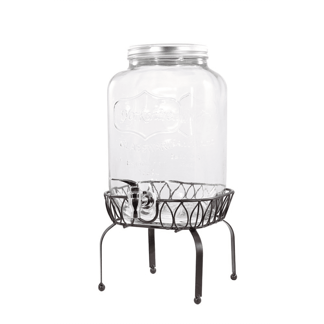 Glass Drink Dispenser 8L Dobsons Marquee & Party Hire