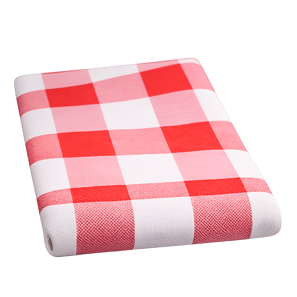 Tablecloth Round - Red Check - Image 2
