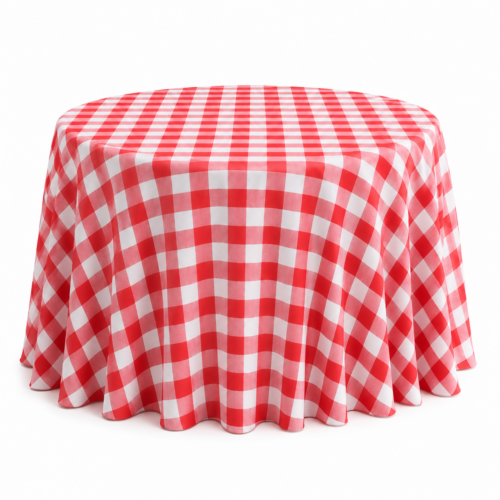 Tablecloth Round - Red Check