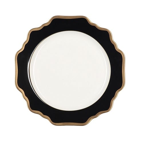 Black & Gold Dinner Plate