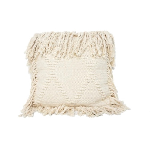 Cushion - Natural with Fringe