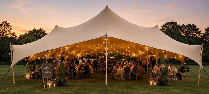 Beige Stretch Marquee