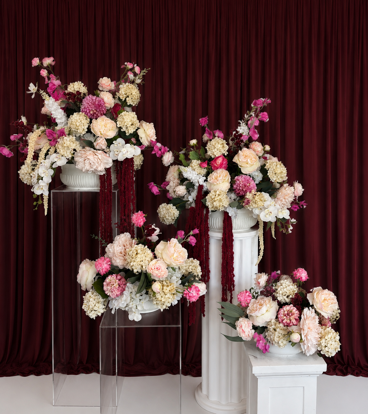 Backdrop Burgundy 6m - 8m width adjustable - Image 3